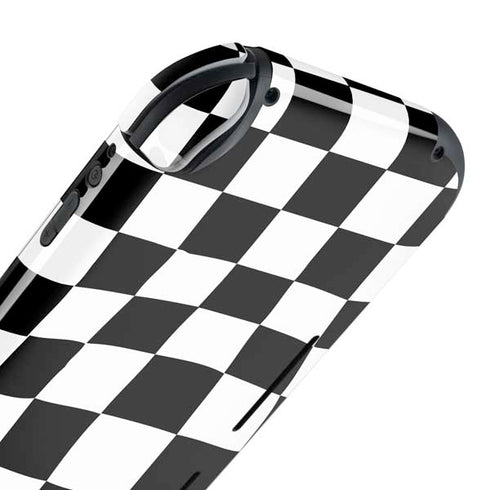 Black and White Zoomed Checkerboard Nintendo Switch Lite Skin